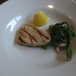 Trattoria il pirata - キハダマグロとトロと空芯菜