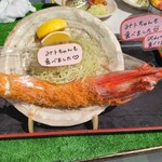 花いち - ３５センチ以上の大海老定食は￥２７５０