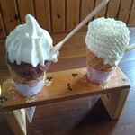 ついんスター - シングル(チョコ)と芸術ソフトクリーム