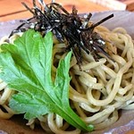 麺処 てぃあんだー - 冷やしフーチバーそば 中(細麺)(650円)