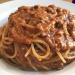 バーンズ - ミートソースパスタ（ランチAセット）¥1,200-（大盛+¥200-）