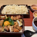 Ootoya - 炭火焼き鶏の月見ねぎ間重と麺のセット
