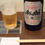 炭焼うなぎ ひつまぶし藤城 - ビール中瓶　