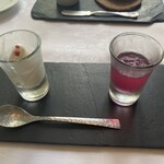 ラ・ブランシュ - タマネギのソルベと梅のジュレ