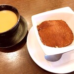 Taverna恵 - ランチデザートのティラミス ・コーヒー