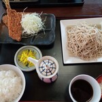 佐賀 - 料理写真:アジフライセット（冷たいそば大盛り）