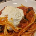 トラットリア グランボッカ - 揚げナスと自家製リコッタチーズのスパゲッティ