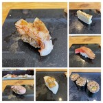 いわ志 - ・玉・烏賊雲丹・金目鯛・とろ炙り・きんき・穴胡細巻