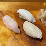 Yasubeezushi - カサゴ、タコ、ホタテ