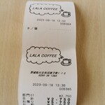 LaLa coffee - レシート