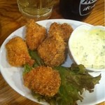 びっくりうどん - <2013/09>まぐろフライ タルタルソース（300円） フワッと柔らか、やっすい。うんまい。