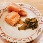 Hakata Tempura Yamaya - 明太子と高菜