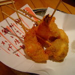 漁港直送 海鮮酒場 あんじ - 串揚げ盛合せ