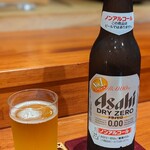 市sushi - 今日は烏龍茶でなくて、ノンアルビール。