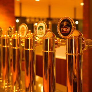 9 types of beer available at all times! Thorough management with a focus on truly delicious beer★
