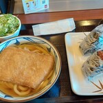 丸亀製麺 - きつねうどん並梅おにぎり昆布おにぎり820円