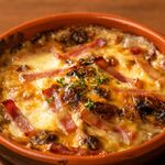 Doria with porcini mushrooms and cherry mozzarella cheese