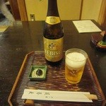 池の端 藪蕎麦 - 瓶ビール・お通しの「蕎麦味噌」