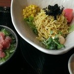 北の味紀行と地酒 北海道 - ラーメンサラダ＆ミニネギトロ丼ランチ