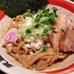 武蔵野アブラ學会 - 201310　武蔵野油學会　満腹定食（1000円）武蔵野油そば大盛（麺やわらかめ）