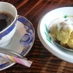 井中 - デザートのさつまいもアイスとコーヒー