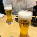 天ぷらとワイン大塩 - 生ビールは1杯 539円