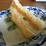 仲佐 - 海老とさやえんどう？の天婦羅