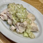 かつぎや - 蒸し鶏の葱ソース掛け　800円