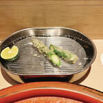 てんぷら 深町 - アスパラ