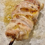 焼鳥 せきね - なかおちはハツ元　これもとてもジューシーで味わい深い