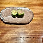 オオクサ - 鰹節を乗せた胡瓜のお新香がちょこなんと登場（過去撮影分）