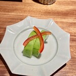 オオクサ - 徳島産白瓜の漬物　赤パプリカがきれい（過去撮影分）