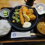 オサカナヤ YOSHINO - 限定ランチ(エビフライと大粒ホタテフライ) 1,000円 ♪