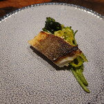 ル クーリュズ - 真鯛の味噌漬けソテー、空心菜、オクラとゴーヤのピクルス