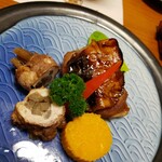 旬料理 かわ成 - 一皿に数種類のお料理があるので嬉しい。
