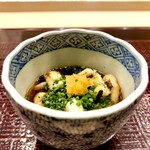 青空 - 穴子はちり酢と浅葱で　美味しい