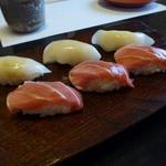 すし処 ひさ田 - 中トロと剣イカ