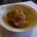 すし処 ひさ田 - 小河豚の辛味大根添え