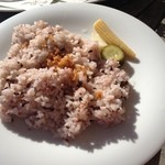 ダブルドアーズ - 2013/10 ライスは白米か十六穀米どちらか選択でき、今回は十六穀米をチョイス