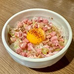 麺や 旅風車 - 肉めし(特製醤油)