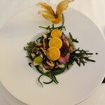 デュ・ヴァン・ハッシシ - シャンピニオンのサラダ、ウズラ