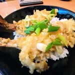 力餅 - 天丼と味噌汁