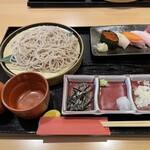 Yajima - 蕎麦＆寿司セット(コーヒー付)2,200円