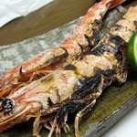 季節料理 藤原 - 車海老の塩焼き