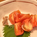 明神丸 - フルーツトマト　藻塩添え