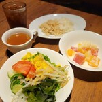 N9Y BUTCHER'S GRILL NEWYORK - ビュッフェでいただけるもの サラダ スープ ご飯 デザート 飲み物