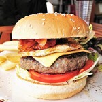 The Hong Kong Jockey Club - Wagyu Beef Burger with Fried Egg, Bacon & Lettuce