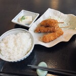 天鼓 - ご飯ツヤツヤ　　冷やっこも大豆の香り