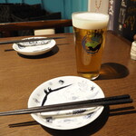 青ヶ島屋 - 先に着いての乾杯