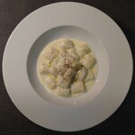 Potato gnocchi with gorgonzola sauce